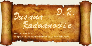 Dušana Radmanović vizit kartica